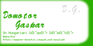 domotor gaspar business card